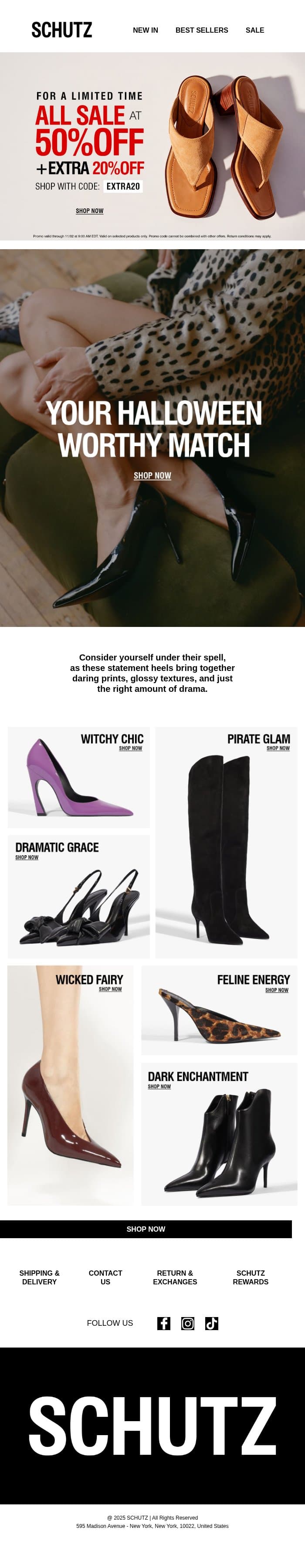 A Very Schutz Halloween email from Schutz screenshot