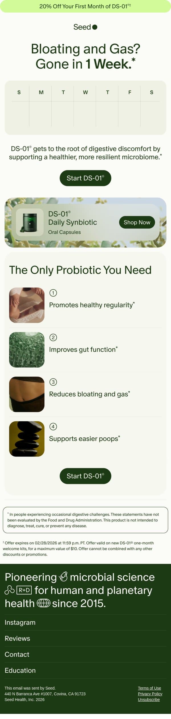 Feel lighter, faster. email from Seed screenshot