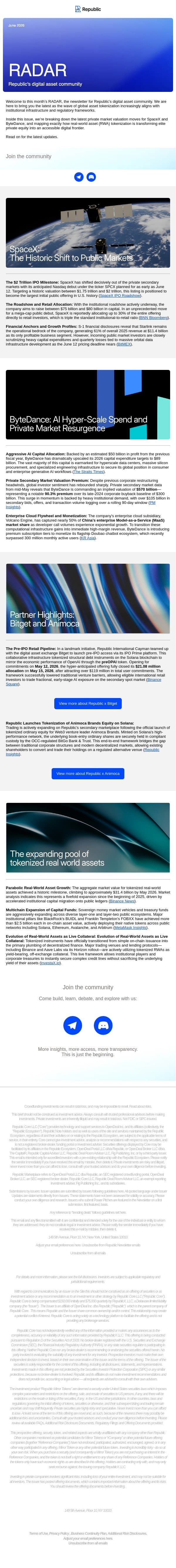 SpaceX: The move to public markets email from Seedrs screenshot
