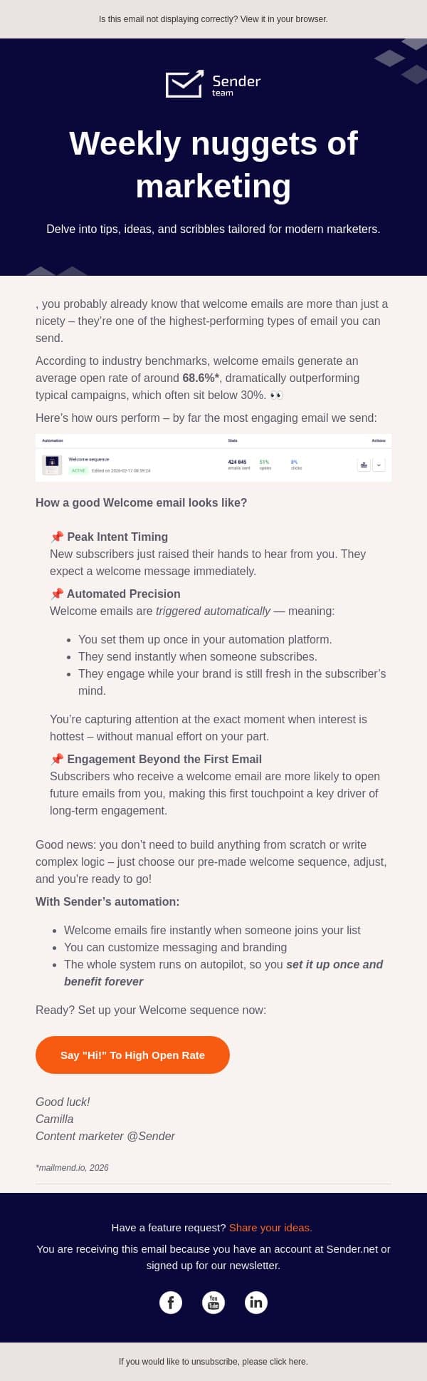 The Most Important Email You'll Ever Send? email from Sender screenshot