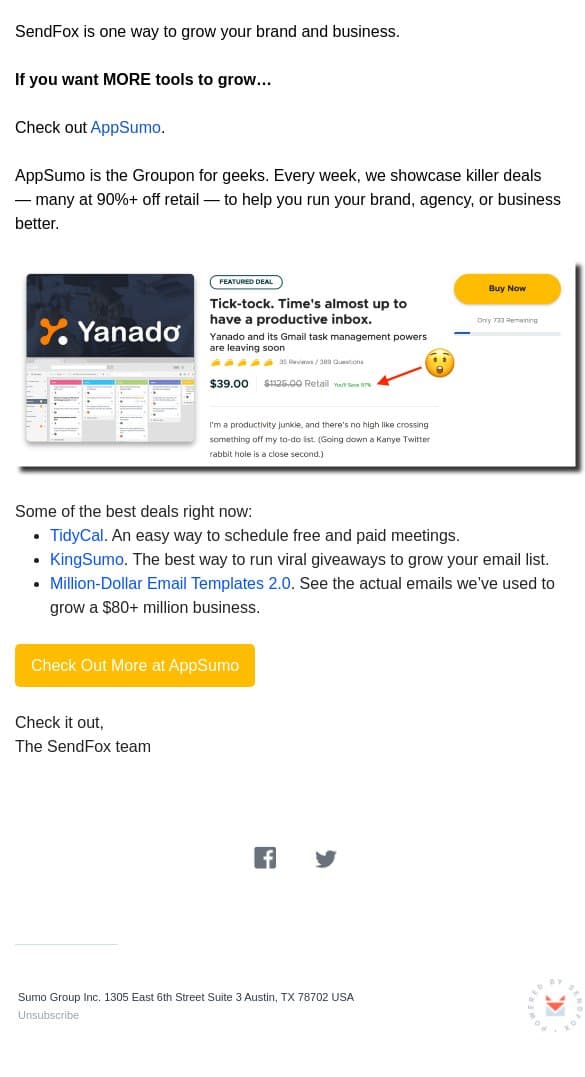 The best tools to grow your biz email from SendFox screenshot