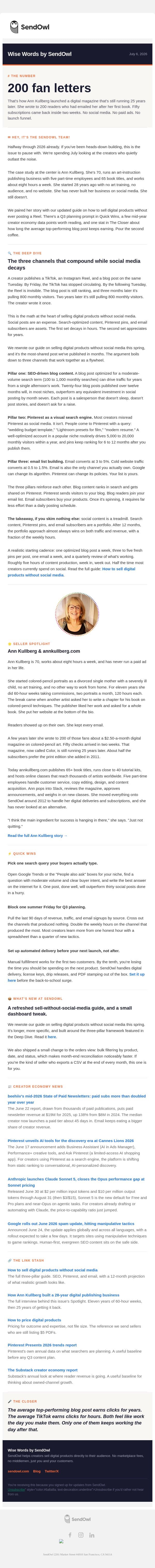 Offline Strategies for Online Success!🚀 email from SendOwl screenshot