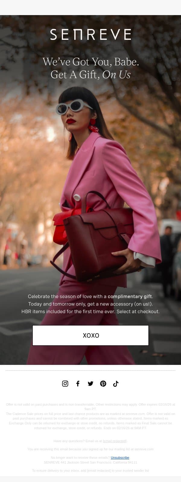 Celebrate Love with Exclusive GWPs ❤️ email from Senreve screenshot