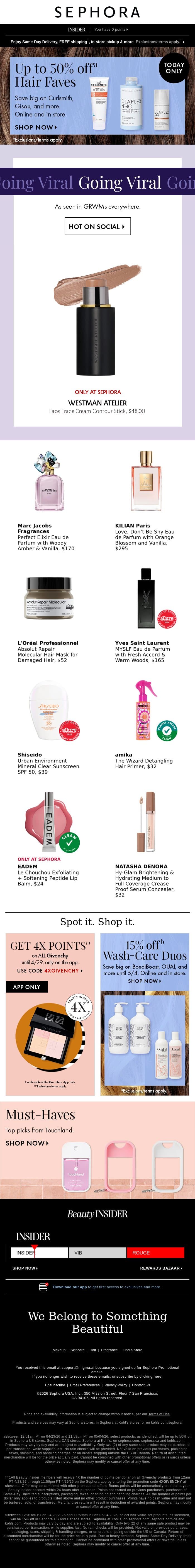This beauty will have you doing a double take 🤩 email from Sephora screenshot