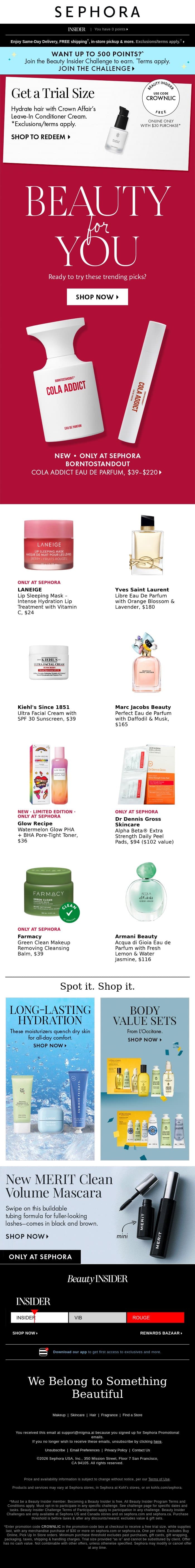 This beauty is going UP 📈 email from Sephora screenshot