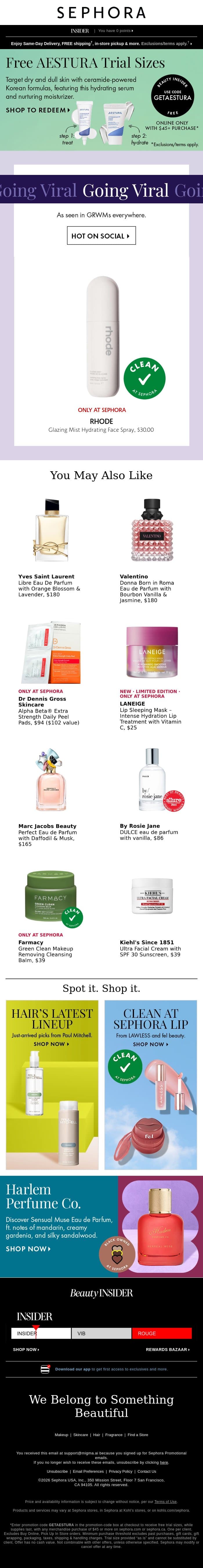 Obsessed? Same. email from Sephora screenshot