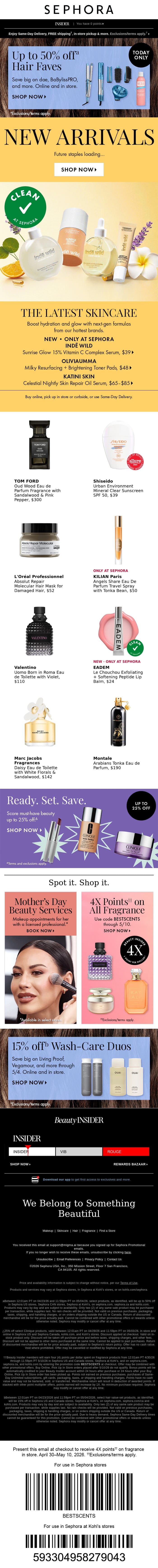 Just dropped and already hot 💗 email from Sephora screenshot