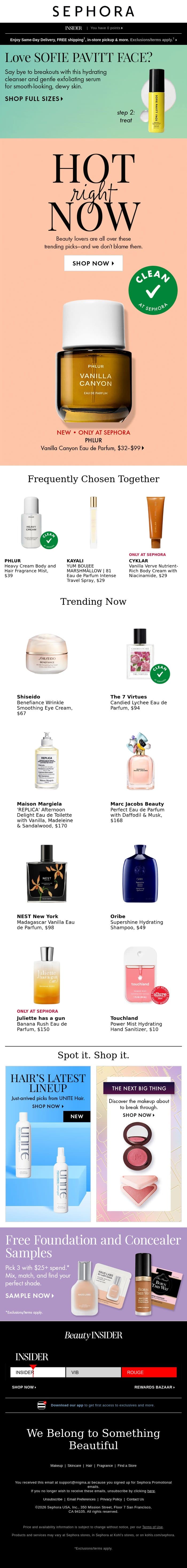 Not a contest, but this beauty is winning 🏅 email from Sephora screenshot