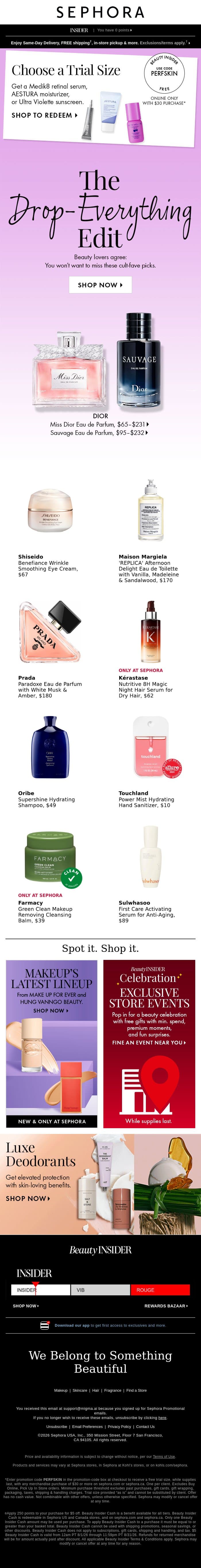 They’re always SO good 👑 email from Sephora screenshot