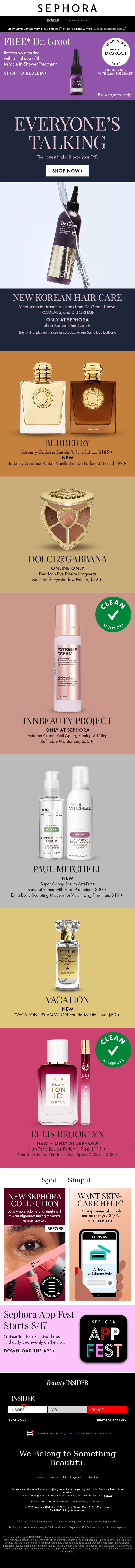 The beauty forecast: 🌶️🌶️🌶️ email from Sephora screenshot