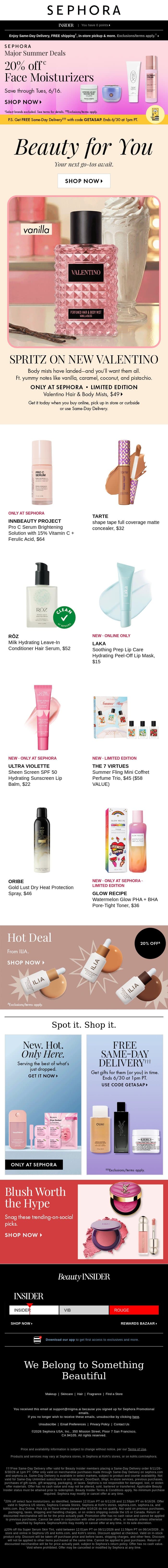 This beauty was made for you email from Sephora screenshot
