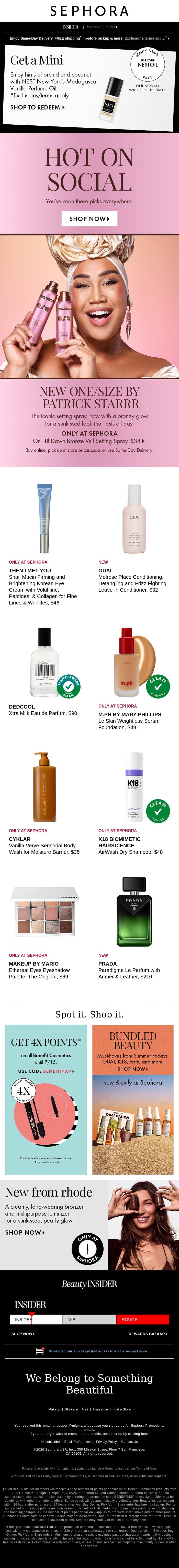 These picks are everywhere email from Sephora screenshot