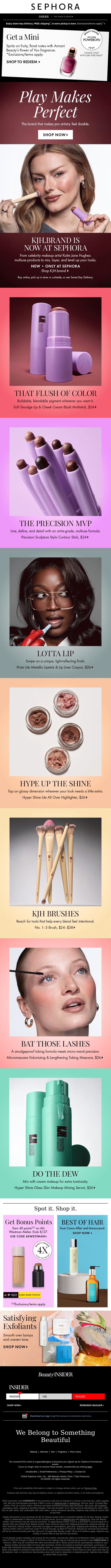 Meet KJH.brand by Katie Jane Hughes 🤩 email from Sephora screenshot