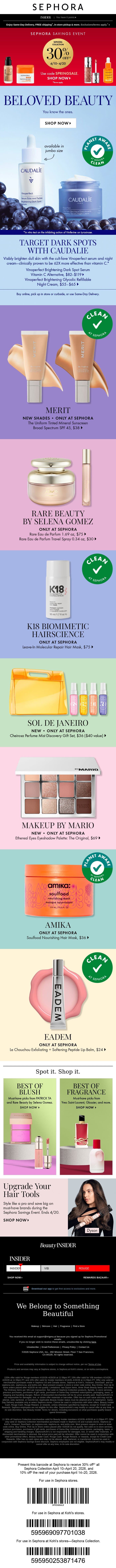 Beauty everyone’s raving about email from Sephora screenshot