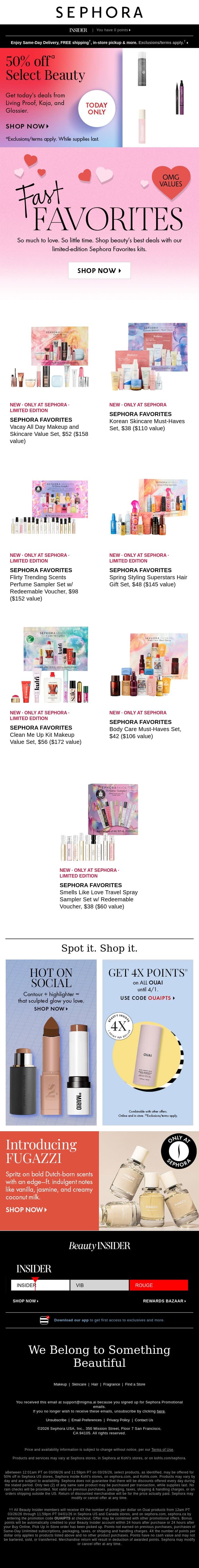 🌷 JUST DROPPED: value sets! email from Sephora screenshot