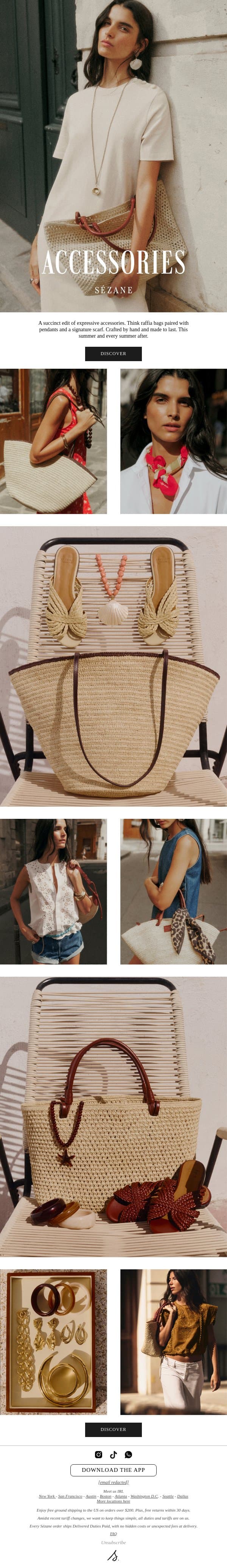 The Finishing Touch email from Sezane screenshot
