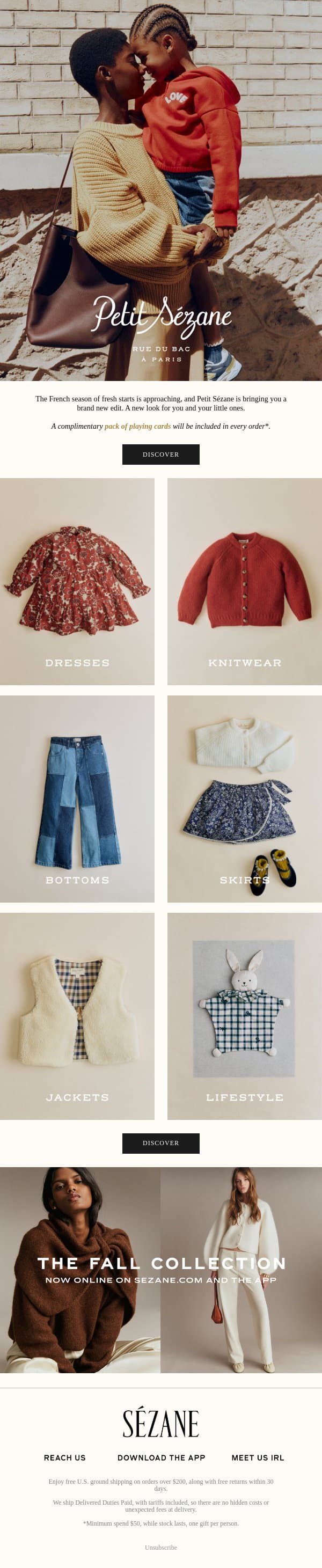 Freshly Picked From Petit Sézane email from Sezane screenshot
