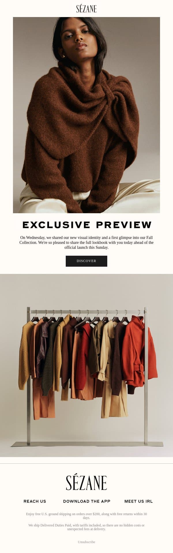 Your Priority Access email from Sezane screenshot
