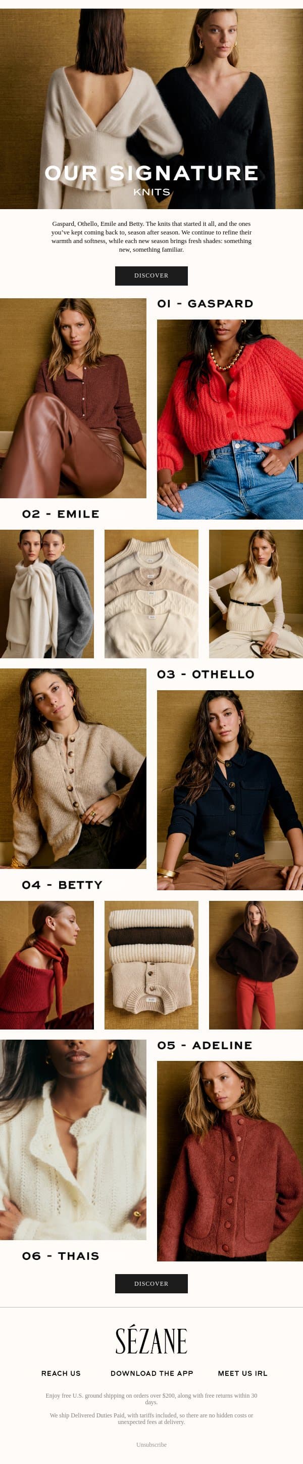 Where It All Began email from Sezane screenshot
