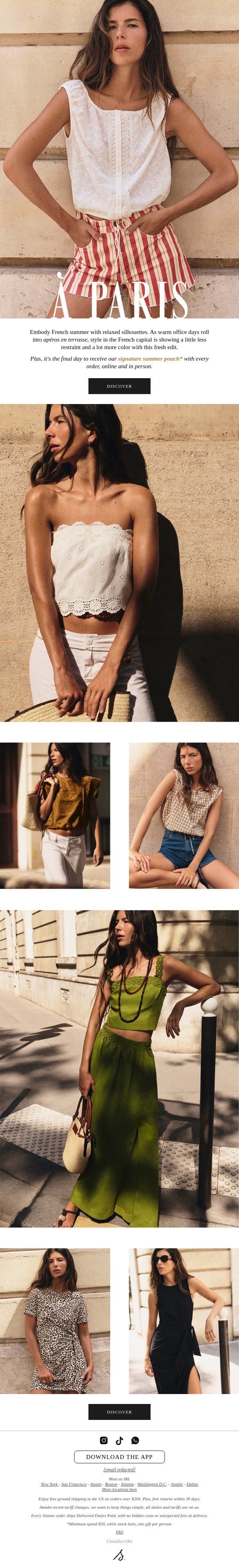 What People Are Wearing in Paris email from Sezane screenshot