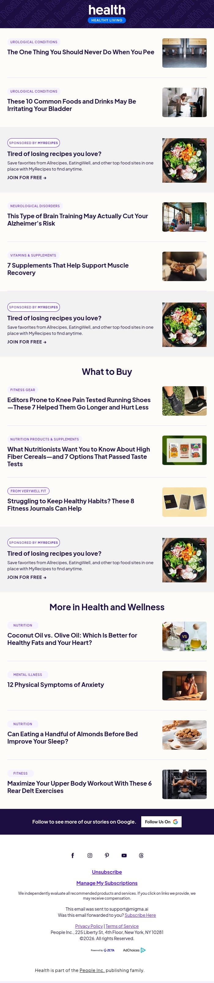 The Pee Mistake We All Make email from Shape screenshot