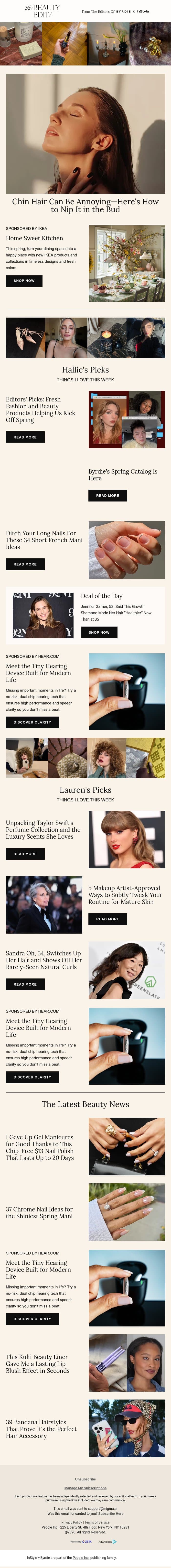 How to get rid of chin hair for good email from Shape screenshot