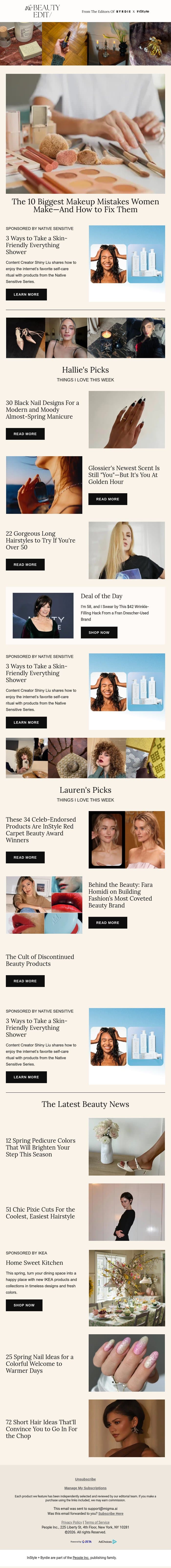 10 makeup mistakes you might be making—and how to fix them email from Shape screenshot