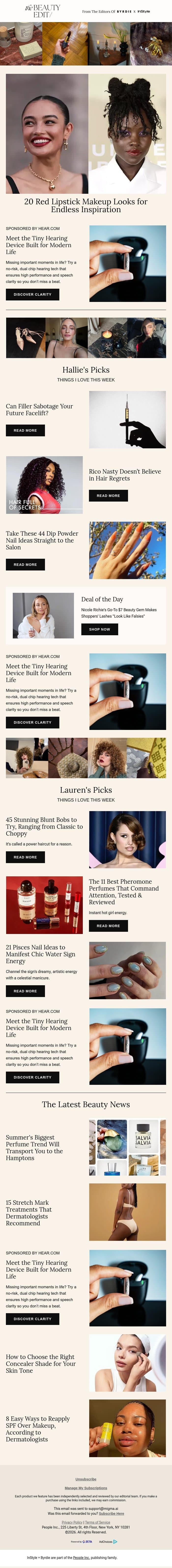 20 red lipstick makeup looks for endless inspiration email from Shape screenshot