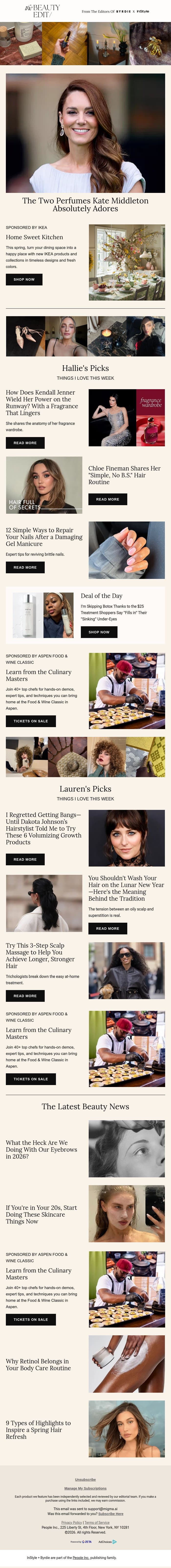 The two perfumes Kate Middleton absolutely adores email from Shape screenshot