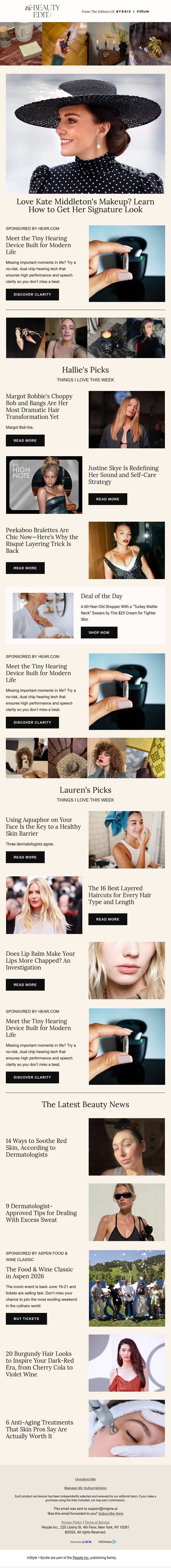 Love Kate Middleton's makeup? Learn how to get her signature look email from Shape screenshot