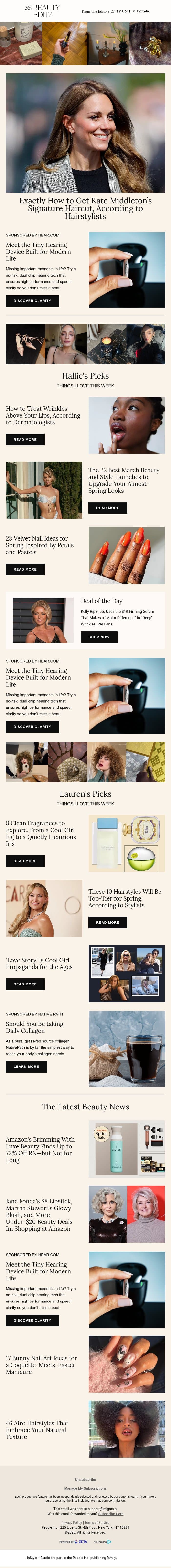 Exactly how to get Kate Middleton’s signature haircut, according to hairstylists email from Shape screenshot
