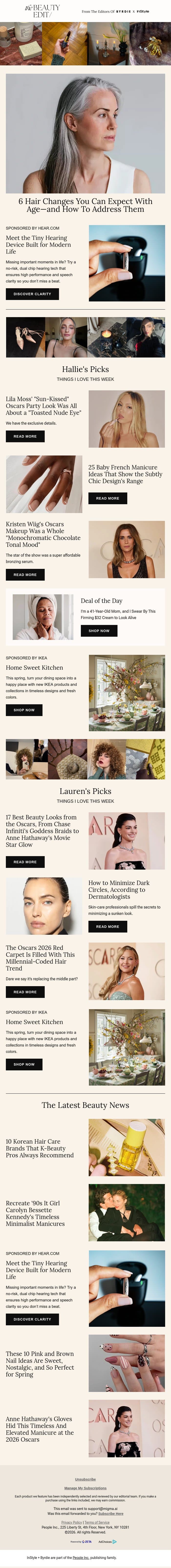 6 hair changes you can expect with age—and how to address them email from Shape screenshot