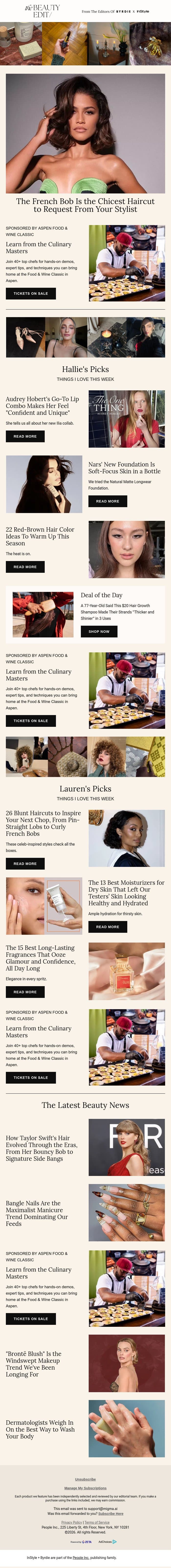 The french bob is the chicest haircut to request from your stylist email from Shape screenshot