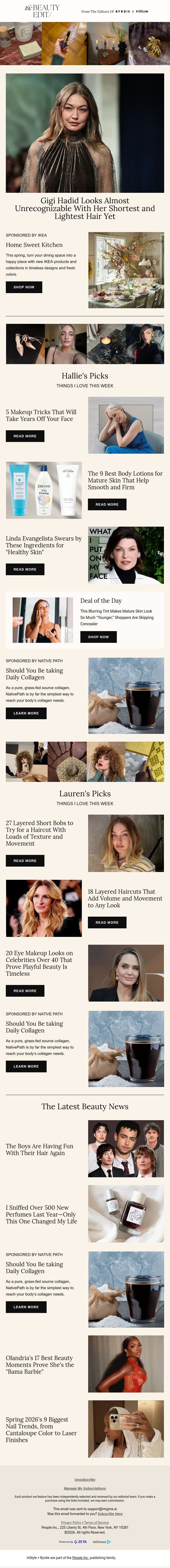 Gigi Hadid looks almost unrecognizable with her shortest and lightest hair yet email from Shape screenshot