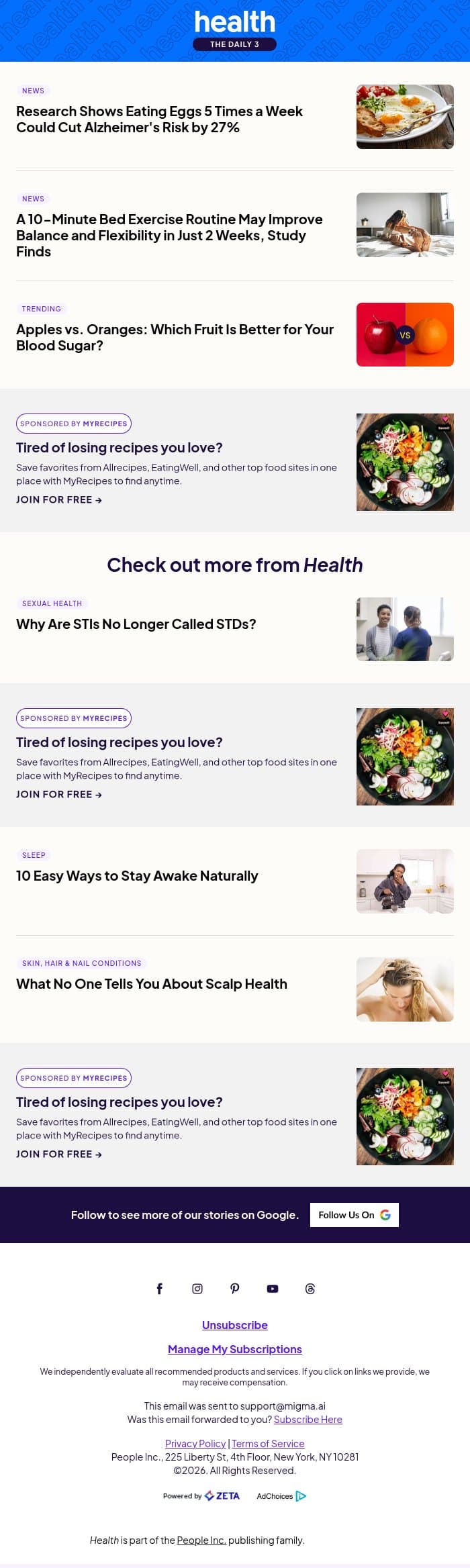 Research Shows Eating This 5 Times a Week Could Cut Alzheimer's Risk by 27% email from Shape screenshot