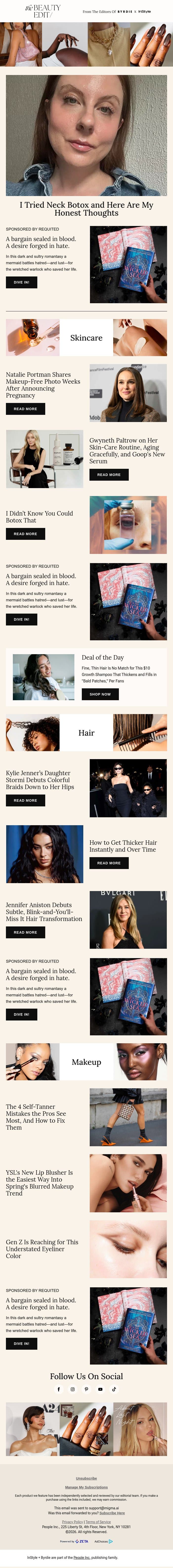 Is neck Botox worth it? Here's my honest thoughts email from Shape screenshot