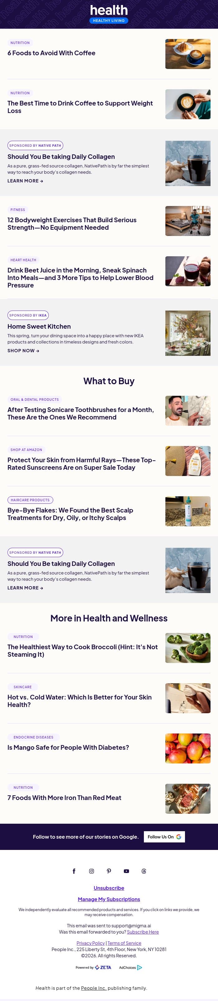 6 Coffee Mistakes You Didn't Know You Were Making email from Shape screenshot