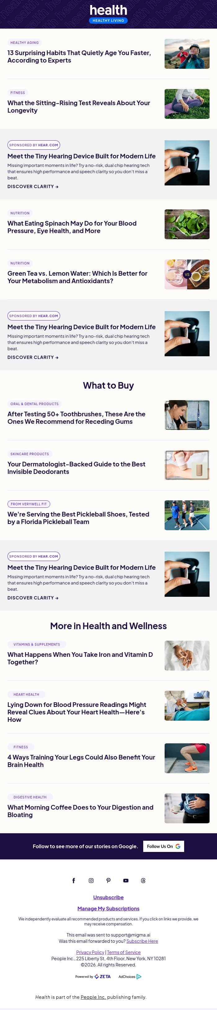 13 Surprising Habits That Quietly Age You Faster email from Shape screenshot