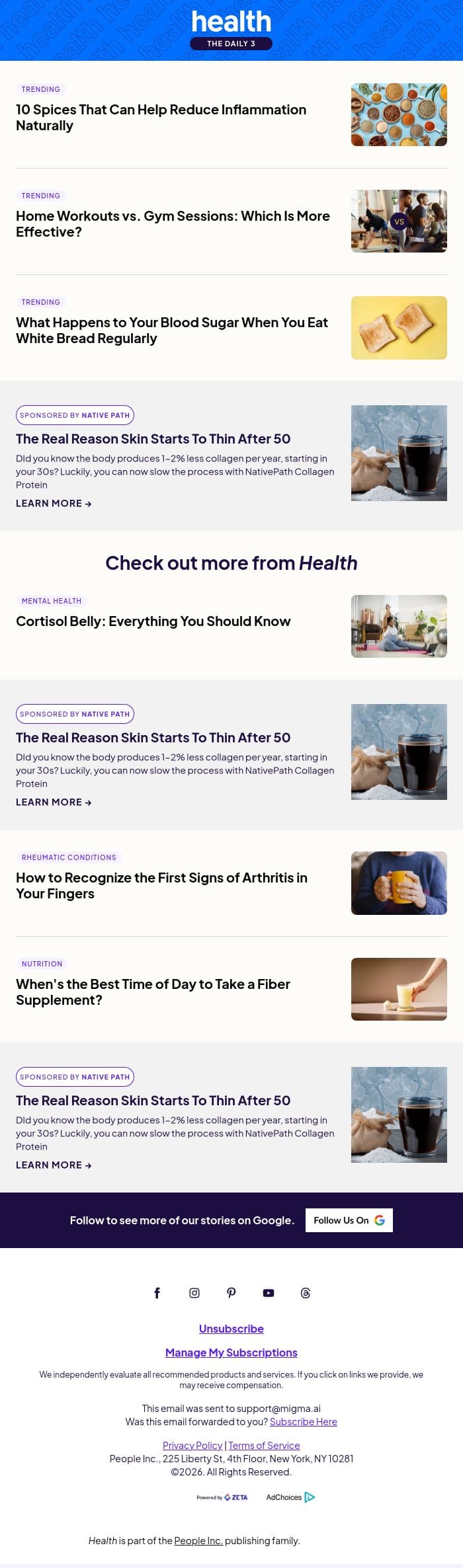 10 Spices That Can Help Reduce Inflammation Naturally email from Shape screenshot