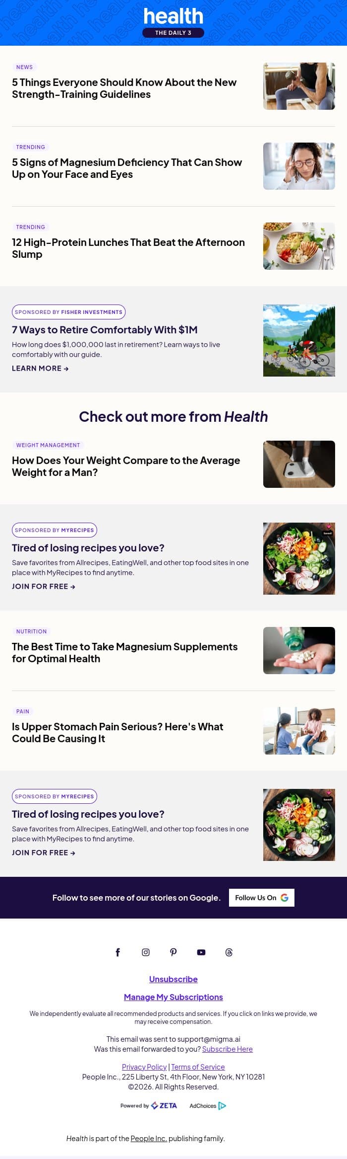 5 Things Everyone Should Know About the New Strength-Training Guidelines email from Shape screenshot