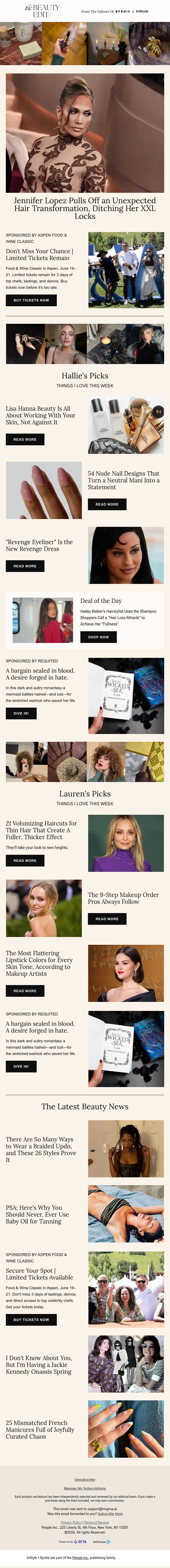 Jennifer Lopez pulls off an unexpected hair transformation, ditching her XXL locks email from Shape screenshot