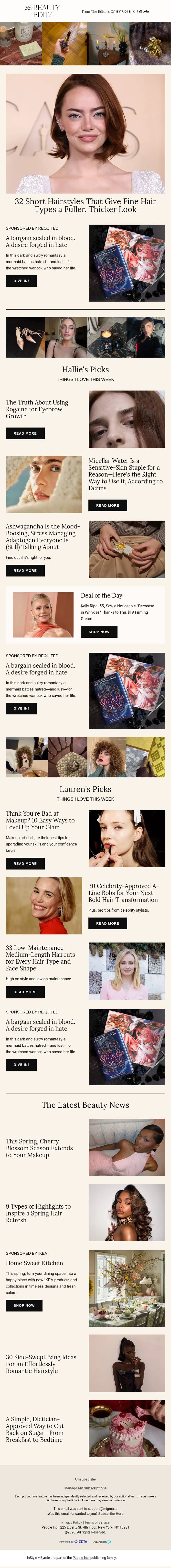 32 short hairstyles that give fine hair types a fuller, thicker look email from Shape screenshot