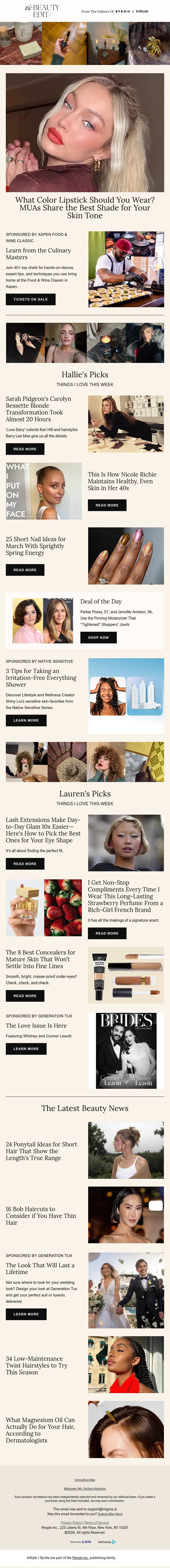 What color lipstick should you wear? MUAs share the best shade for your skin tone email from Shape screenshot