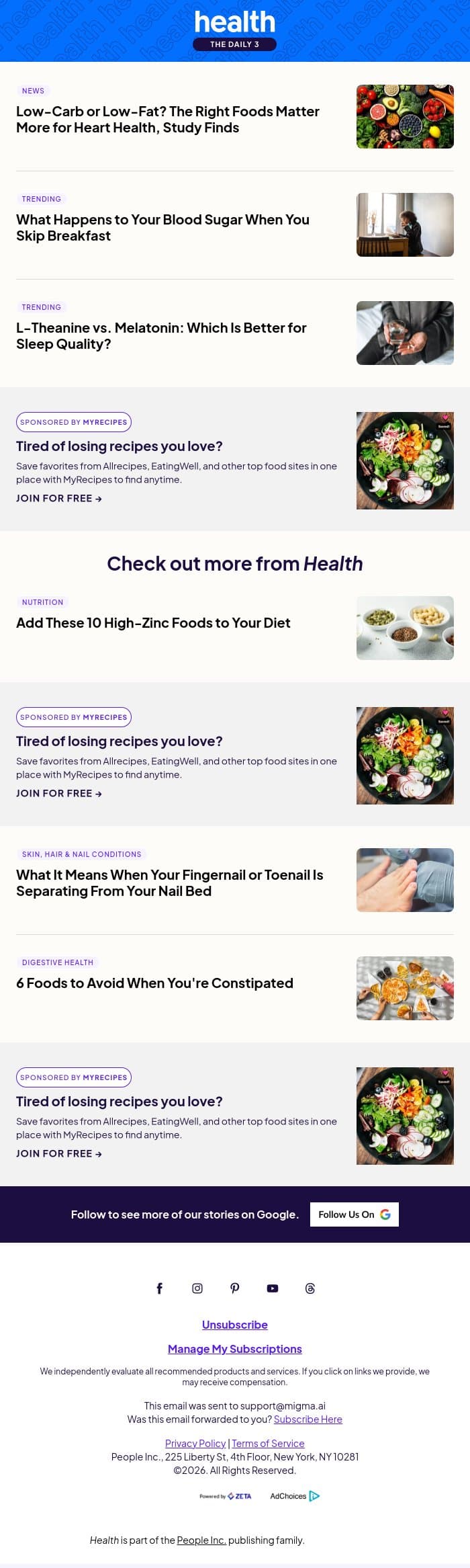 Low-Carb or Low-Fat? The Right Foods Matter More for Heart Health, Study Finds email from Shape screenshot
