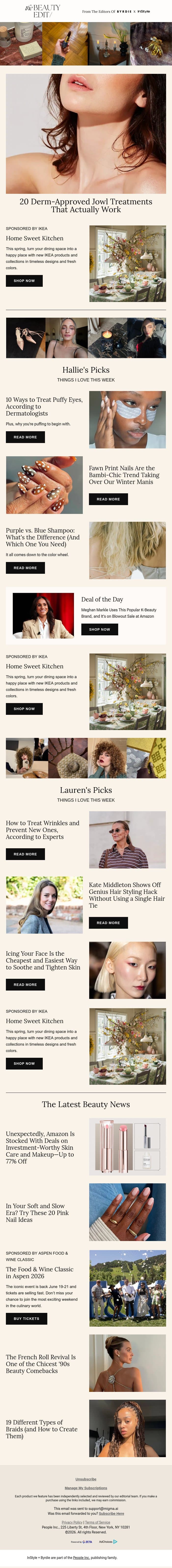 Derm-approved jowl treatments that actually work email from Shape screenshot