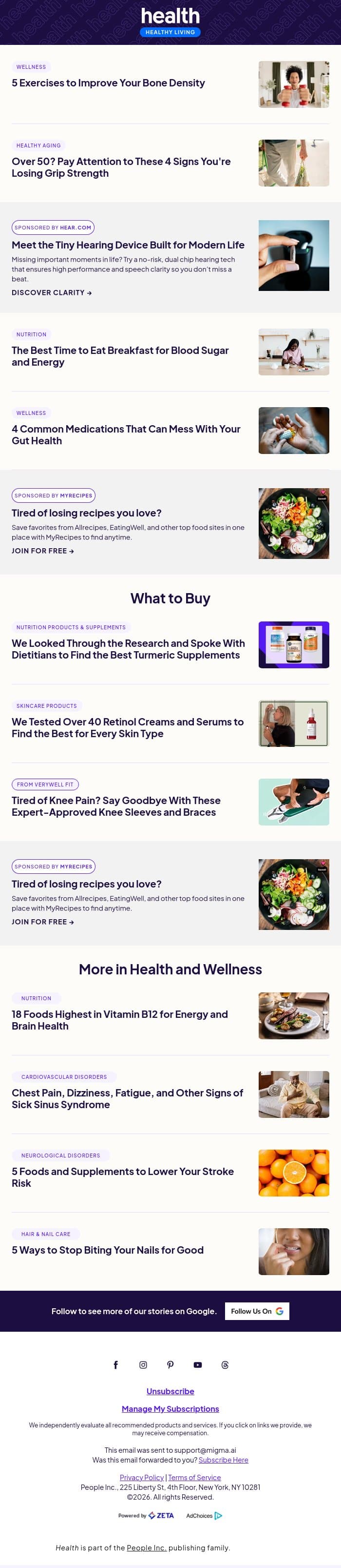 These 5 Exercises Can Help Improve Your Bone Density email from Shape screenshot
