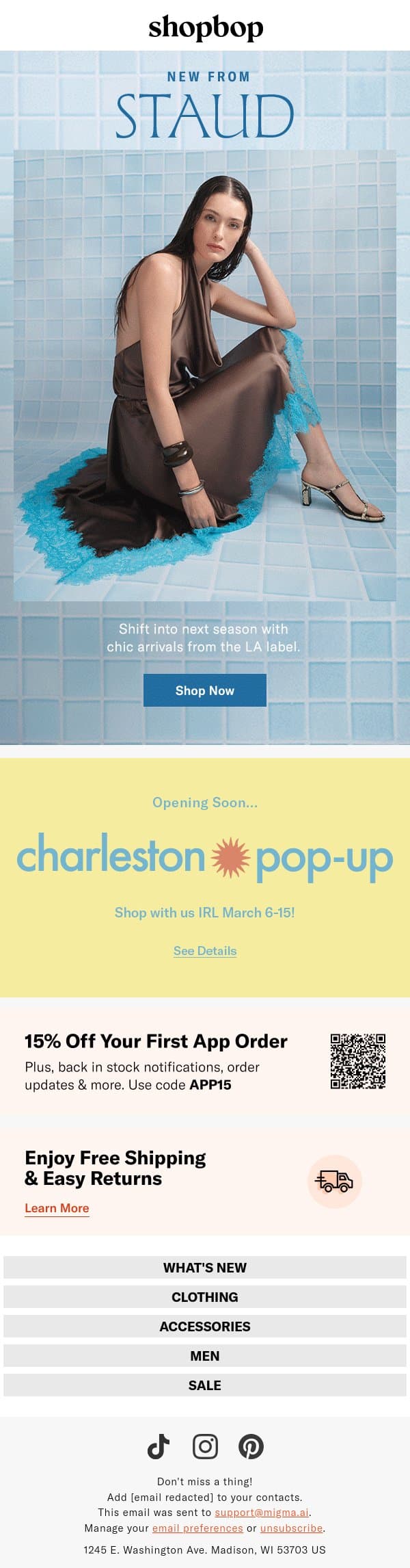 So. Much. STAUD email from Shopbop screenshot