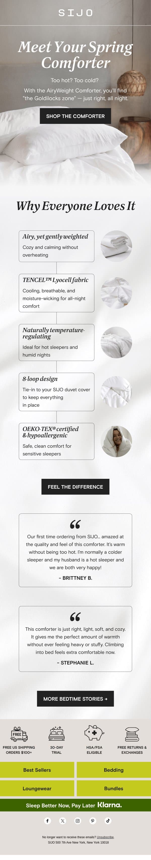 "the perfect weight" email from Sijo screenshot