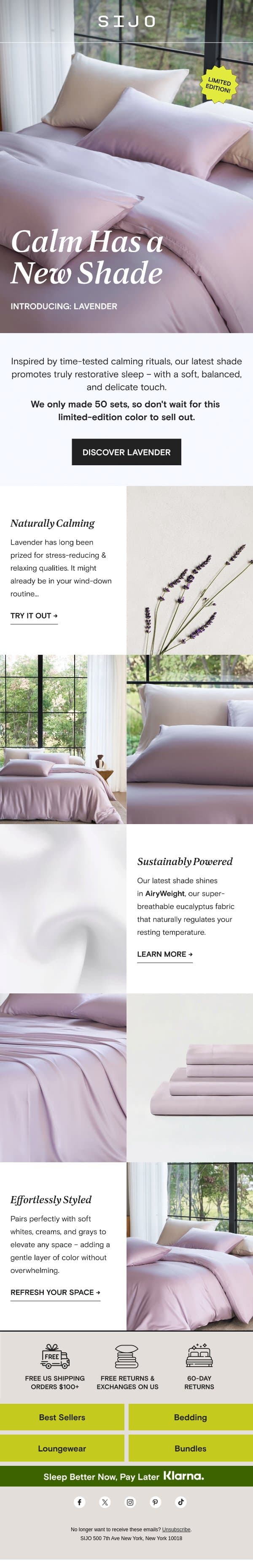 NEW COLOR: Only 50 sets available! email from Sijo screenshot