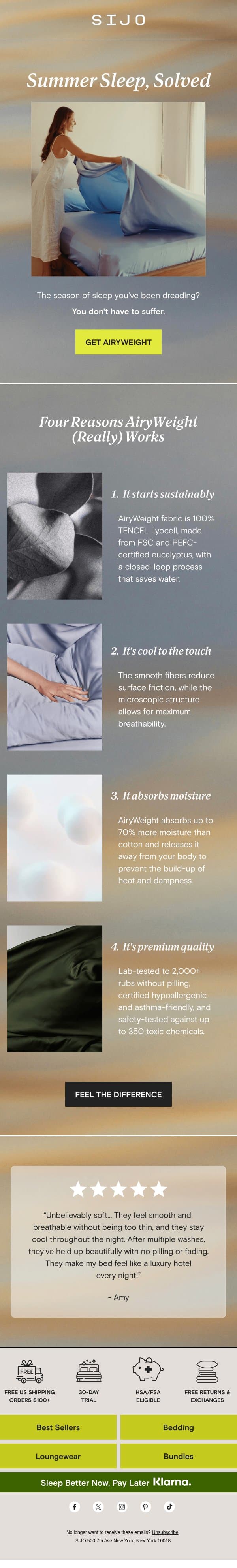 ☀️ Better summer sleep? It's a science email from Sijo screenshot